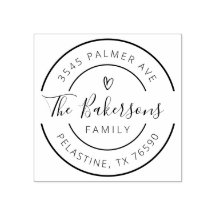 Familienname Rücksendeadresse rundes Logo Selbstfa