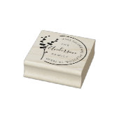 Familienname Rücksendeadresse rundes Logo Selbstfa Gummistempel (Stempel)