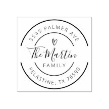 Familienname Rücksendeadresse rundes Logo Selbstfa