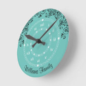 Familienname Runde Wanduhr (Winkel)