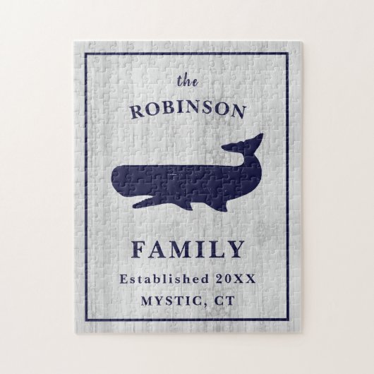 Familienname Rustic Puzzle (Vertikal)