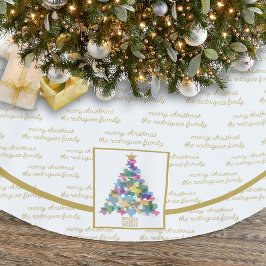 Familienname Rustic Texas Weihnachtsbaum Polyester Weihnachtsbaumdecke