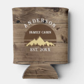 Familienname: Rustikale Retro-Bäume Dosenkühler (Rückseite)