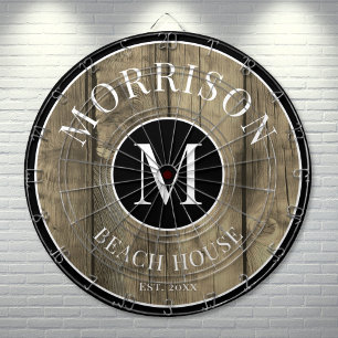 Familienname Rustikales Holz Dartscheibe