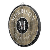 Familienname Rustikales Holz Dartscheibe (Vorderseite rechts)