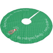 Familienname Santa Gift Geschenk Armadillo Texas Polyester Weihnachtsbaumdecke (Schrägansicht)