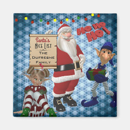 Familienname "Santa's Nice List" hinzufügen Magnet