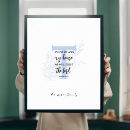 Familienname Schild Bibelvers Joshua 24:15