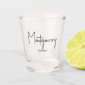 Familienname Schnapsglas (Vorderseite)