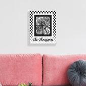 Familienname Schwarz/Weiß-FotoCollage Leinwanddruck (Insitu (Wohnzimmer))