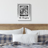 Familienname Schwarz/Weiß-FotoCollage Leinwanddruck (Insitu (Schlafzimmer))
