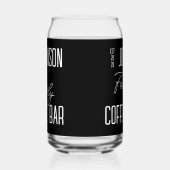 Familienname Schwarzer und Weißer Kaffee Dosenglas (Links)