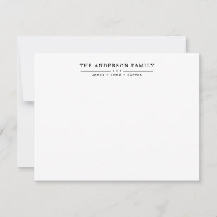Familienname Script Black Typografy Schriftart Mitteilungskarte