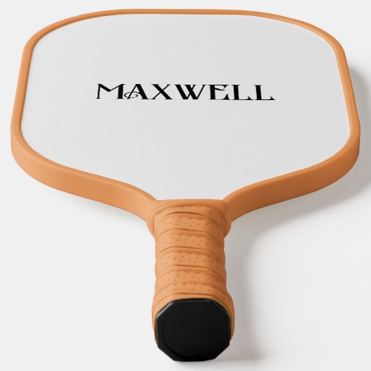 Familienname Simple Elegante Typografie Tan Vater  Pickleball Schläger (Ablage )