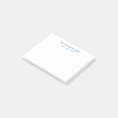 Familienname Skript Navy Blau Typografie Post-it Klebezettel (angewinkelt)