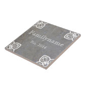 Familienname - spanisches Weiß auf Travertin Fliese (Seite)