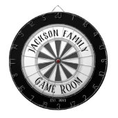 Familienname Spielzimmer Weiß Dartscheibe (vorne)