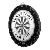 Familienname Spielzimmer Weiß Dartscheibe (Vorderseite rechts)
