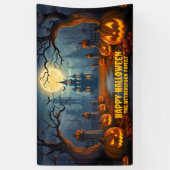 Familienname Spooky Happy Halloween Party Banner (Vertikal)