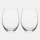 Familienname Stemless Wine Glass Weinglas Ohne Stiel (Links)