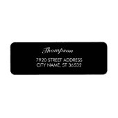 Familienname Stilvolles Schwarzes Elegant (Vorne)