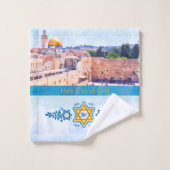Familienname Tempelberg Jerusalem Badhandtuch Set (Waschlappen)