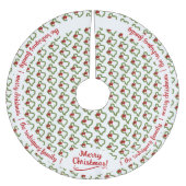 Familienname Texas Weihnachtskranz mit Red Bow Polyester Weihnachtsbaumdecke (Vorderseite)