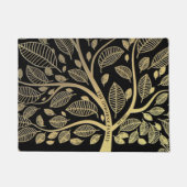 Familienname Tree Black Gold Blätter Genealogie Fußmatte (Vorderseite)