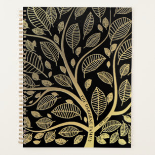 Familienname Tree Black Gold Genealogie Planer