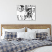 Familienname Typografie B/W Portrait Grosses Leinwanddruck (Insitu (Schlafzimmer))