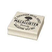 Familienname und Adresse mit Tree Motif Gummistempel (Stempel)