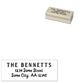 Familienname und Adresse Modernes Skript Gummistempel (Stempel)