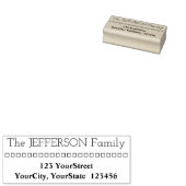 Familienname und -adresse und -plätze gummistempel (Stempel)