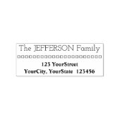 Familienname und -adresse und -plätze gummistempel (Prägung)