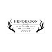 Familienname und benutzerdefinierte Rücksendeadres Gummistempel (Prägung)