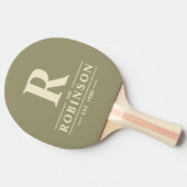 Familienname und Initialdatenträger Tischtennis Schläger (Seitenansicht)