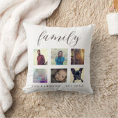 Familienname und Jahresabend für Fotosammlungen Kissen (Decke)