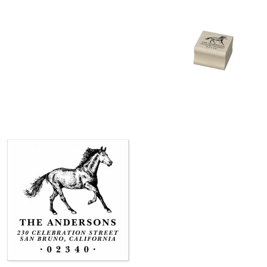 Familienname und Rücksendeadresse des formalen Pfe Gummistempel (Stempel)