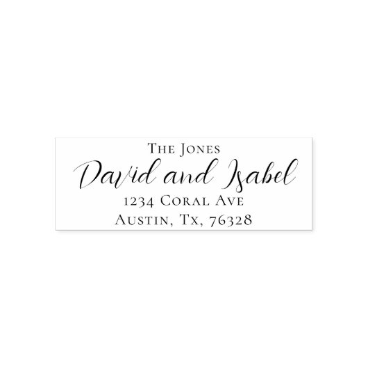 Familienname und Rücksendeadresse für Paare Permastempel (Design)