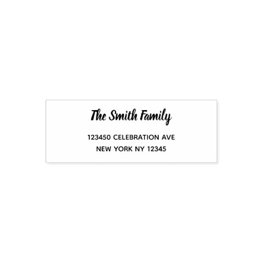Familienname und Rücksendeadresse Selbstfarbige Br Permastempel (Design)