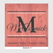 Familienname und Vorname Aufkleber (Blatt)