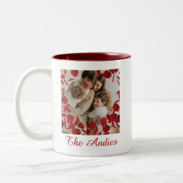 Familienname United Fototasse Zweifarbige Tasse