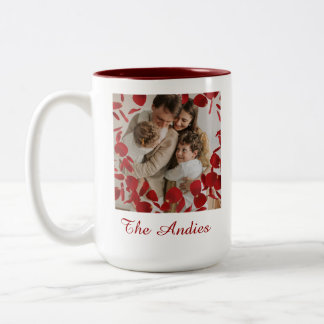 Familienname United Fototasse Zweifarbige Tasse