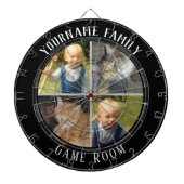 Familienname Vier-Foto-Spielzimmer Dartscheibe (vorne)