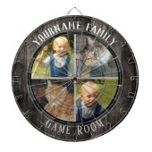 Familienname Vier-Foto-Spielzimmer Dartscheibe (vorne)