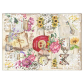 Familienname Vintager Kernpunkt Rustikale Collage  Tischdecke (Vorderseite (Horizontal))
