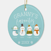 Familienname von Custom Snowman Keramik Ornament (Links)