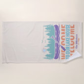 Familienname von Retro Lake House Strandtuch (Vorderseite)