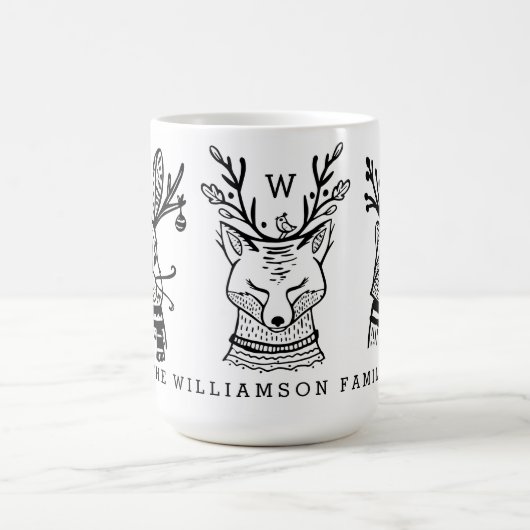 Familienname von Weihnachtswald Kaffeetasse (Mittel)