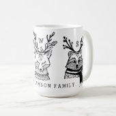 Familienname von Weihnachtswald Kaffeetasse (VorderseiteRechts)
